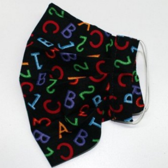 Hand Crafted | Accessories | Handmade Kids Alphabet Fabric Face Mask ...